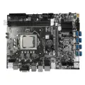 Материнская плата для майнинга Btc B75 LGA1155 8*PCIe с USB3.0, поддерживает 8 графических карт GPU, DDR3 DIMM RAM, Eth