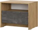 Тумба прикроватная МСП, 50,1х41,4х35,8, цвет камень тёмный/дуб золотой
