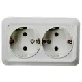 Розетка 2-м BOLLETO с заземл. накл. 7128 бел. ASD / IN HOME 4680005959839 (4шт. в упак.)