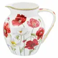 Кувшин 1,2 л 16х13х15,5 см Elan Gallery Маки фарфоровый для воды без крышки