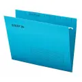 Подвесные папки для бумаг и документов офисные А4 (350х240мм) до 80л, Комплект 10 штук, синие, картон, Staff, 270928