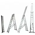 Лестница стремянка HiluxPRO высота 7,5м 3х10 ступеней, завод лестниц
