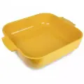 Форма для запекания керамическая квадратная PEUGEOT Appolia Saffron Yellow, 36 см, 5400 мл, желтая
