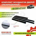 Молдинги дверей Лада Гранта, Калина (все семейство), Datsun, комплект 4 шт, неокрашенные черные