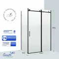 Душевой уголок Ceruttispa чезас CEZAS 120BF R (90x120x195), без поддона, профиль черный, стекло матовое