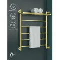 Полотенцесушитель Водяной Onix, модель Classic Plus Gold Right 600x800, Лесенка с боковым подключением справа, Матовое золото, полный комплект