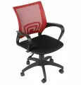 Офисное кресло компьютерное Tenko ткань, сетка, красный, офисное на колесах мягкое с подлокотниками, для дома