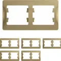 Рамка Schneider Electric Glossa двухместная горизонтальная титан (комплект из 5 шт.)
