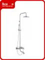 Душевая система Mixline смеситель1/2 керамика, с изливом + лейка 1 режим+ душевой шланг + тропический душ ML2419 530036
