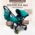 Коляска-автокресло 4 в 1 (автолюлька переноска) Luxmom S800 для новорожденных Полный комплект (изумрудная)