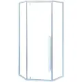 Душевой уголок CeruttiSpa C3AW 90х90х195 профиль белый, стекло прозрачное /8776