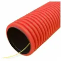Труба гофрированная двустенная ПНД гибкая d50мм с протяжкой SN26 450 красн. (уп.100м) Промрукав PR15.0021