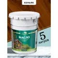 Масло для дерева OAK AFFECTION Коньяк, для террас и фасадов, полуглянцевое, коричневое 5л