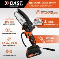 Пила аккумуляторная цепная в кейсе, 1 АКБ, 2 цепи, 1 шина, DAST