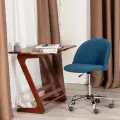 Компьютерное кресло Tetchair Melody, флок, синее, без подлокотников, высота до 85 см
