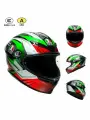 Мотоциклетный шлем AGV-K6S, цвет: зеленый, красный, белый, размер: XL