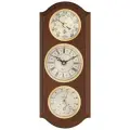Метеостанция Бриг КМ93005-ЧБ(ТГ)-О, настенные часы в дереве, барометр, термометр, гигрометр, настенное крепление.