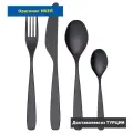 Набор столовых приборов на 6 персон IKEA TILLAGD / икея тиллагд, черный