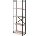 Стеллаж напольный METALL ZAVOD GUТTA эвок, для книг, 5 полок, черный, лофт