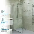 Душевая перегородка GWMPGL010 70x220 см, цвет фурнитуры хром матовый, стекло бесцветное закаленное 10 мм