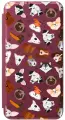 Чехол-книжка на Apple iPhone 14 Plus / Эпл Айфон 14 Плюс с рисунком Dogs Pattern бордовый