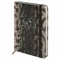 Ежедневник недатированный с резинкой А5 145х203 мм, BRAUBERG, твердый, 128 л, Snake print, комплект из 4 шт, 116286