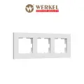 Рамка на 3 поста Werkel Slab W0032961, поликарбонат, цвет белый soft