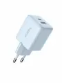 Сетевое зарядное устройство UGREEN X516 (65016) 30W 2-Port USB-C&USB-A GaN Fast Charger EU. Цвет: голубой