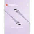 Кабель COMMO Jelly Type-C - USB Type-C, 100W, 1,2 м, Lavender