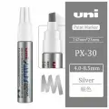 6 штук - Промышленный масляный маркер-краска Uni PAINT PX-30 по всем поверхностям, 4,0-8,5 мм (Серебряный)