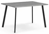 Стол обеденный Woodville Тринити Лофт 120х80х75 25 мм бетон / черный матовый