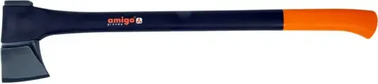 Топор-колун Amigo, эргономичная ручка, армированный нейлон, кованная сталь, черный, 1 кг