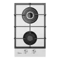 Газовая варочная панель Midea MG3260TGW 30 см, 2 конфорки электроподжиг газконтроль, белый