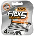 Набор из 3 штук Кассеты для бритья BIC FLEX 5 HYBRID (4шт)