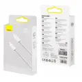 Кабель Baseus Dynamic Series, USB - Type-C, тканевая оплётка, белый