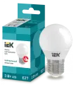 (10 шт.) Светодиодная лампочка IEK шар G45 E27 3W(210lm) 4000K 4K 78x45 матов. ECO LLE-G45-3-230-40-E27 Нейтральный белый. Цоколь E27