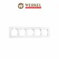 Рамка из стекла на 5 постов Werkel Favorit W0051101, цвет белый