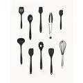 Набор кухонных принадлежностей 10 предметов из силикона , черный