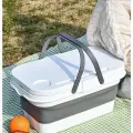 Корзина для пикника складная с крышкой