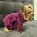Халат для собак маленьких пород фиолет