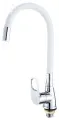 Смеситель для кухни с гибким белым изливом Hansen 59004F Белый + Хром
