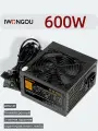 IWONGOU блок питания для пк 600W, кабель питания,12CM кулер ,20+4p,2*CPU(4+4),2*PCI-E(6+2),4*SATA,3*Molex