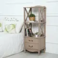 Этажерка деревянная Джульетта-2 (мокко) напольная для цветов/для кухни