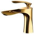 Cмеситель для раковины Grocenberg GB2001 Золото, керамический картридж 35мм, латунь
