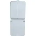 Блок розетка-выключатель двухклавишный Эра Эксперт IP65 16A 250V 11-7608-03 Б0035999