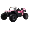 Детский электромобиль BAGGY, двухместный 4WD (нагрузка 100 кг.) - A707AA розовый камуфляж