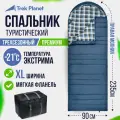 Спальный мешок TREK PLANET Douglas Wide Comfort cиний 235 см 90 см с правой стороны