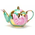 Чайник заварной. Дулёвский фарфоровый завод. Форма Тюльпан. Рисунок Розовая птица. 750 мл.
