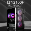 AIR Черный Intel Core i3 12100f, RX 7600 XT 16GB, DDR4 32GB, SSD 1000GB Игровой компьютер