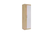 Шкаф для одежды распашной Макси, 2 двери, цвет Дуб сонома/белое дерево, 60*47*202 см, Mebelson